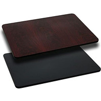 Flash Furniture 30 X 60 Rectangular Table Top With Black Or Mahogany Reversible Laminate Top