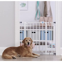 Carlson Extra Wide Walk Through Pet Gate With Small Pet Door, Includes 4-Inch Extension Kit, Pressure Mount Kit And Wall Mount Kit