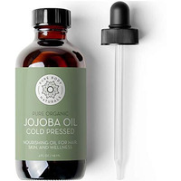 Jojoba Oil By Pure Body Naturals, 4 Fluid Ounces - 100% Pure, Organic, Cold Pressed Jojoba Oil - Premium Carrier Oil - Wonderful For Skin, Hair & Nails - All Natural Anti-Inflammatory Oil