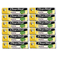 Chapstick Limited Edition Tropical Paradise Collection Aloha Coconut Flavored Skin Protectant Lip Balm Tube - Great For Moisturizing & Hydrating Chapped, Cracked, Dry Lips ??015Oz Each, 12 Sticks