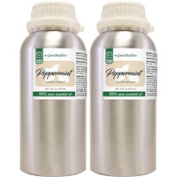 2 Bottles - 16 Fl Oz Peppermint Essential Oil (100% Pure & Uncut), Aluminum Bottle - Greenhealth