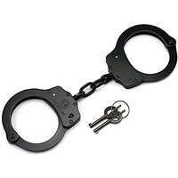 Vipertek Double Lock Steel Police Edition Professional Grade Handcuffs (Black)
