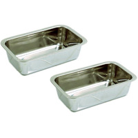 Happy Sales Hsb-Ssl2, Stainless Steel 85 Inch Loaf Pan, Set Of 2