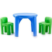 Little Tikes Bright N Bold Table & Chairs, Green/Blue