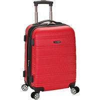 Rockland Melbourne Hardside Expandable Spinner Wheel Luggage, Red, Carry-On 20-Inch