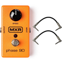 New Dunlop Mxr M101 Phase 90 Phaser Effects Pedal Bundle With 6"" Patch Cables