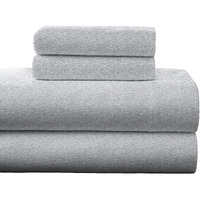 Pointehaven Flannel Deep Pocket Set With Oversized Flat Sheet, Queen, Heather Grey
