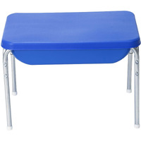 Children's Factory, 1132, 18""H Sensory Table And Lid Set, Blue, Preschool And Homeschool Toddler Sand And Water Activity, Kids Outdoor Play Equipment