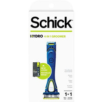 Schick Hydro 5 Beard Groomer, 4-In-1 Power Razor For Men, 1 Handle And 1 Refill
