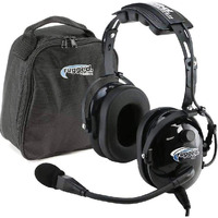 Rugged Air Ra200 General Aviation Headset For Student Pilots - Features Passive Noise Reduction Adjustable Headband Full Flex Mic Boom And Headset Bag
