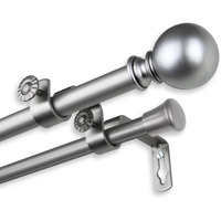 Rod Desyne 5710-845D Luna Double Curtain Rod, 84-120 Inch, Satin Nickel