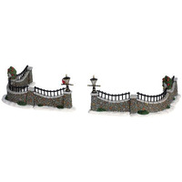 Lemax Village Collection Stone Wall Set Of 6 #63576