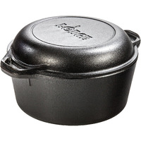 Lodge Cast Iron Serving Pot Cast Iron Double Dutch Oven, 5-Quart