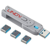 Lindy Usb Port Blocker - Pack Of 4, Blue (40452)