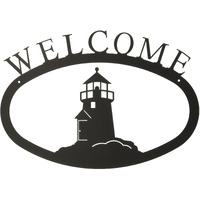 Village Wrought Iron Lighthouse Welcome Home Sign Large