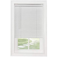 Cordless Light Filtering Mini Blind - 39 Inch Width, 64 Inch Length, 1"" Slat Size - Pearl White - Cordless Gii Morningstar Horizontal Windows Blinds For Interior By Achim Home Decor