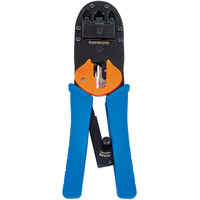 Intellinet Rj45 Crimp Tool - All-In-One Modular Pass Through Crimper With Wire Cutter & Stripper Functions - Crimps Rj45, Rj22, Rj12, Rj11, Rj10, Rj9 Connector Plugs - Lifetime Mfg Warranty - 211048