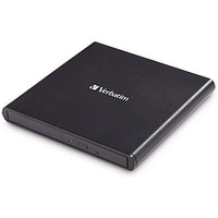Verbatim External Cd / Dvd Writer - Compact & Slimline - Usb Powered     Mac & Pc Compatible - Black