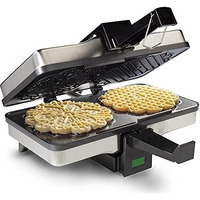 Pizzelle Maker- Non-Stick Electric Pizzelle Baker Press Makes Two 5-Inch Cookies At Once- Recipes Included