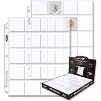 100 Bcw Polypropylene 20 Pocket Coin Pages For 2"" X 2""S