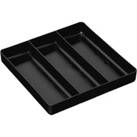 Organizer Tray: Lightweight, Stackable Home, Office & Workshop Tray In Black With 3 Compartments - Ideal For Mechanics, Electricians, Plumbers, Crafting, Hobbies - Impact Resistant, Fits In Drawers
