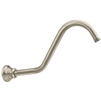 Moen S113Bn Waterhill 14-Inch Replacement Extension Curved Shower Arm, Brushed Nickel