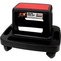 Performance Tool W85026 Multi-Slot Creeper Rolling Work Seat With Storage Tray For Mechanic Garages And Workshops, Black/Red, 18X13.4X12.4-Inches