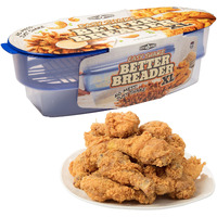 Cooks Choice Xl Original Better Breader Batter Bowl- All-In-One Mess Free Breading Station Tray For At Home Or On-The-Go - Pour In Seasoning, Add Meat Or Vegetables Of Choice, & Just Shake