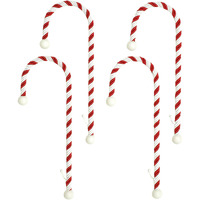Haute Decor Candy Cane Stocking Holder (Classic Red & White, 4-Pack) - Lightweight Christmas Stocking Hanger, Holds Up To 10 Pounds