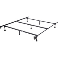 Heavy Duty 7-Leg Adjustable Metal Queen, Full, Full Xl, Twin, Twin Xl, Bed Frame With Center Support & Glides Only