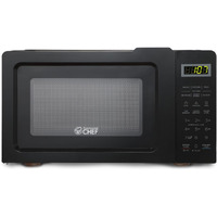 Commercial Chef 0.7 Cubic Foot Microwave With 10 Power Levels, Small Microwave With Pull Handle, 700W Countertop Microwave Up To 99 Minute Timer And Digital Display, Black