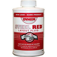 Dykem 04968 Red Layout Fluid - 8 Oz Brush-In-Cap Bottle - 80496 [Price Is Per Each]