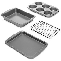 Ecolution Toaster Oven Bakeware 4Piece Set Nonstick Heavy Duty Carbon Steel, 4-Piece, Gray
