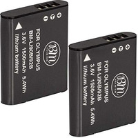 Bm 2-Pack Of Li-92B, Li-90B Batteries For Olympus Tough Tg-6, Tg-5, Tg-Tracker, Tough Sh-1, Sh-2, Sp100 Ihs, Tough Tg-1 Ihs, Tough Tg-2 Ihs, Tough Tg-3, Tough Tg-4, Sh-50 Ihs, Sh-60, Xz-2 Ihs Cameras