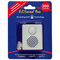 Ezsound Box - 10 Inch Extension Play Button For Stuffed Animals, Craft Projects, School Presentations, Hobbies, Personalized Items, Model Trains, Etc - 200 Seconds - Rerecordable Thru Audio Port