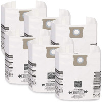 Multi Fit Wet Dry Vacuum Bags Vf2008Tp General Dirt Dust Bags For Most 15 Gallon To 22 Gallon Shop Vac Branded Wet/Dry Vacuum Cleaners (6 Dust Collection Bags)