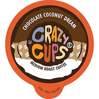 Crazy Cups Flavored Coffee For Keurig K-Cup Machines, Chocolate Coconut Dream, Hot Or Iced Drinks, 22 Single Serve, Recyclable Pods