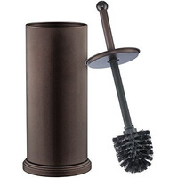 Home-It Toilet Bowl Brush And Holder - Bronze Bathroom Accessories Covered Toilet Brush Compact, Space Saving, Deep Cleaning Brush For Tall Toilet Bowl, Great Toilet Bowl Scrubber Cleaner
