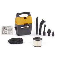 Workshop Wet/Dry Vacs Vacuum Ws0301Va Portable Wet/Dry Vacuum Cleaner For Car, 3-Gallon Wet/Dry Auto Vacuum Cleaner, 3.5 Peak Hp Portable Auto Vacuum With Accessories For Car Cleaning,Gray
