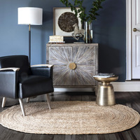 Nuloom Rigo Hand Woven Farmhouse Jute Area Rug, 4 X 6 Oval, Natural