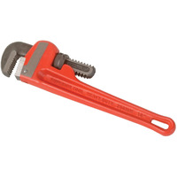 Superior Tool 02810 Heavy Duty Straight Cast-Iron Handled Pipe Wrench 1-1/2 Inch Jaw-Ten Inch Pipe Wrench With One And A Half Inch Jaw