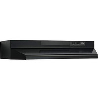 Broan-Nutone F403623 Exhaust Fan For Under Cabinet Two-Speed Four-Way Convertible Range Hood Insert With Light, 36-Inch, Black