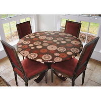 Laminet Elastic Fitted Table Cover - Medallion - Large Round - Fits Tables Up To 45 - 56    Diameter