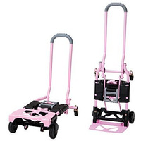 Cosco Shifter Multi-Position Folding Hand Truck And Cart, Pink