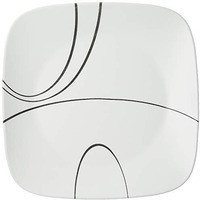 Corelle Square Simple Lines 10-1/2-Inch Plate Set (6-Piece),White
