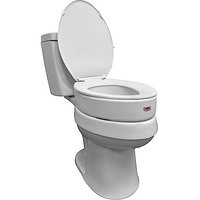 Carex Toilet Seat Riser, Elongated Raised Toilet Seat Adds 3.5 Inches To Toilet Height, For Assistance Bending Or Sitting, 300 Pound Weight Capacity Toilet Riser