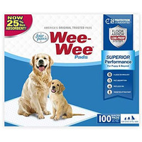 Four Paws Wee-Wee Superior Performance Puppy & Dog Training Pads 100-Count Standard 22"" X 23""