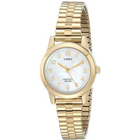 Timex Womens T2M827 Essex Avenue Gold-Tone Stainless Steel Expansion Band Watch