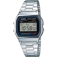 Casio Digital Stainless Steel Daily Alarm A158Wa-1Df A158Wa-1 Men's Watch