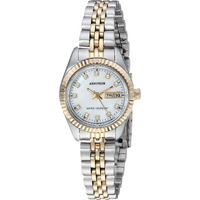 Armitron Women's 75/2475Mop Genuine Crystal Accented Two-Tone Bracelet Watch